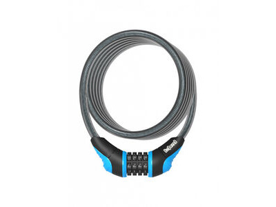 OnGuard Neon Combo Coil Cable Locks 12mm 180cm Blue