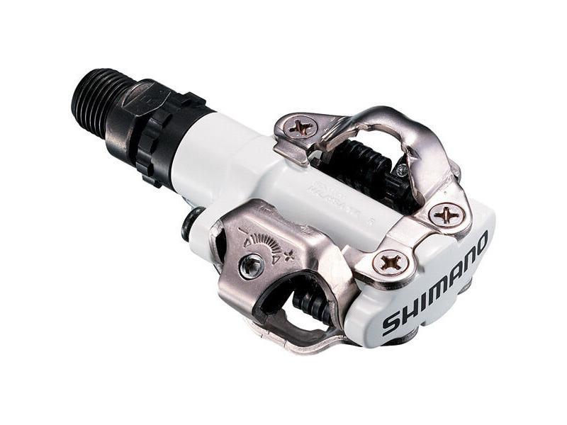 SHIMANO M520 MTB SPD pedals - two sided mechanism, white click to zoom image