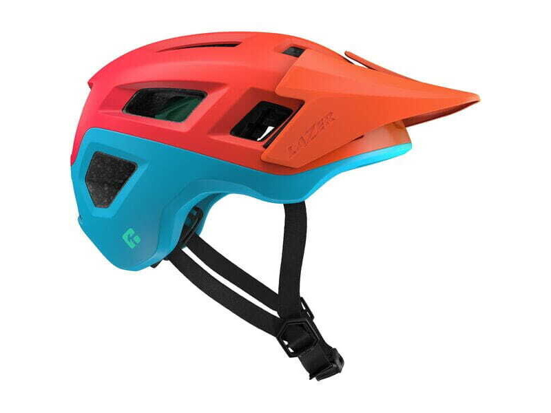 LAZER Coyote KinetiCore Helmet, Matt Orange Green click to zoom image