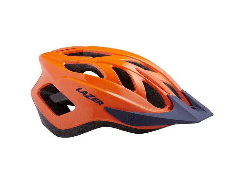 LAZER J1 Helmet, Flash Orange/Blue, Uni-Youth click to zoom image