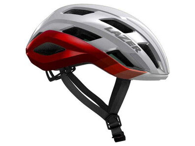 LAZER Strada KinetiCore Helmet, Silver Red