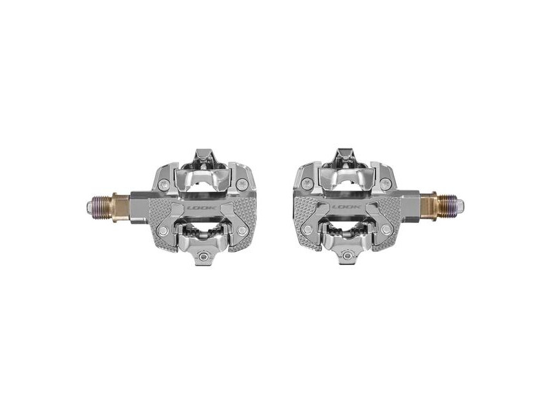 Look X-track Power Dual Sided Powermeter Pedals: Silver click to zoom image
