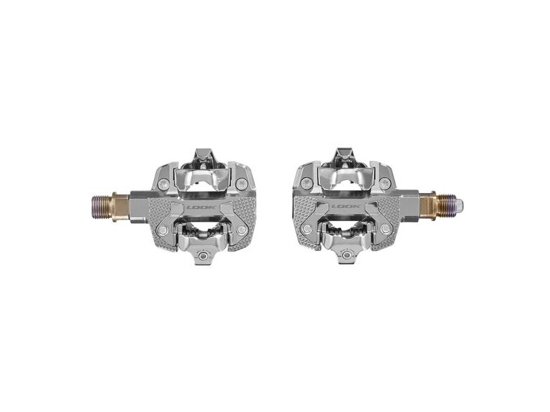 Look X-track Single Sided Powermeter Pedals: Silver click to zoom image