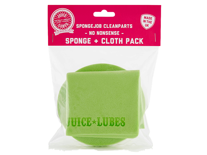 JUICE LUBES SpongeJob CleanParts Sponge and Cloth Pack click to zoom image