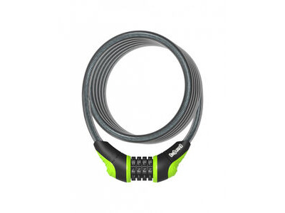 OnGuard Neon Combo Coil Cable Locks 10mm 180cm Green