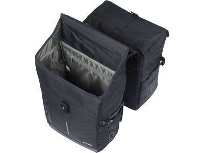 Basil Move double bicycle bag, 30L, blac click to zoom image