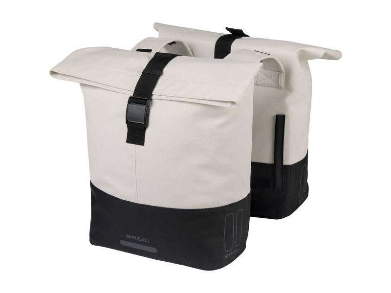 Basil Cove double pannier bag, white click to zoom image