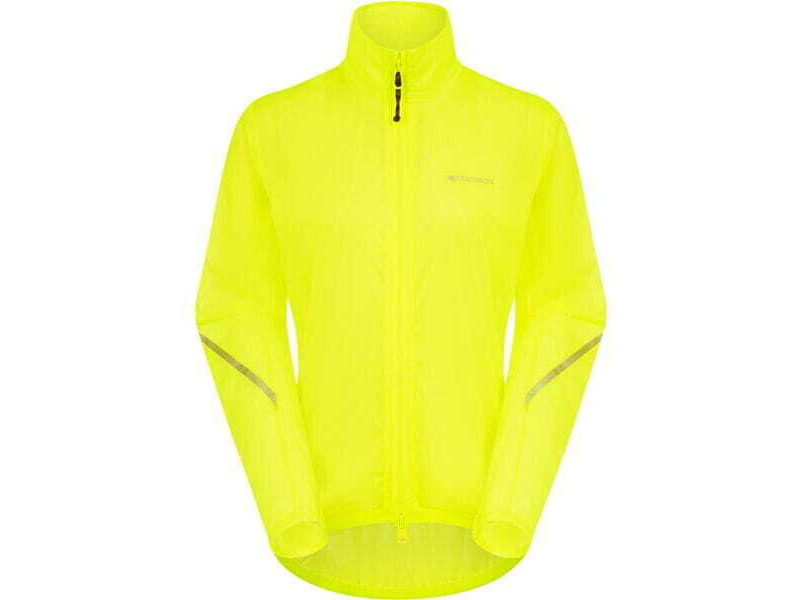 MADISON Flux 2L Ultra-Packable Waterproof Jacket, women's, hi-viz yellow click to zoom image