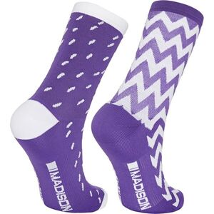 MADISON Sportive mid sock twin pack, ziggy purple reign / white click to zoom image