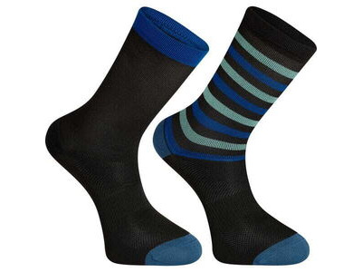 MADISON Sportive long sock twin pack - black / black stripe