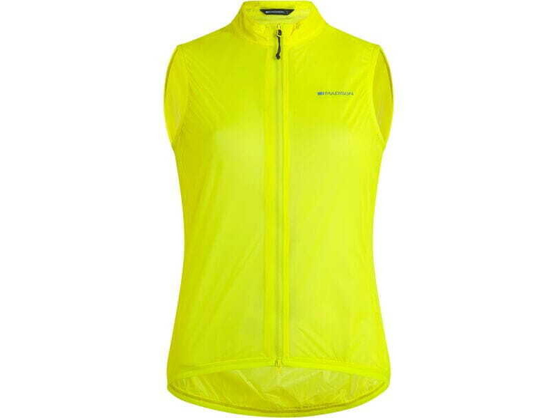 MADISON Flux Women's Ultra Packable Waterproof Gilet, yellow click to zoom image