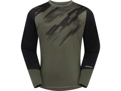 MADISON Flux Men's Long Sleeve Trail Jersey , midnight green / black
