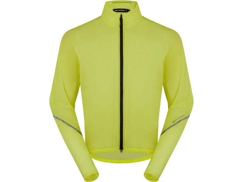 MADISON Flux 2L Ultra Packable Waterproof Jacket - men's - hi-viz yellow click to zoom image